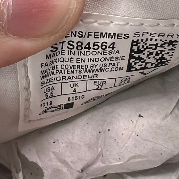 Sperry Authentic Original 2-Eye Bionic Striped Boat Shoe WhiteSTS84564 Women 6.5 - Picture 9 of 9